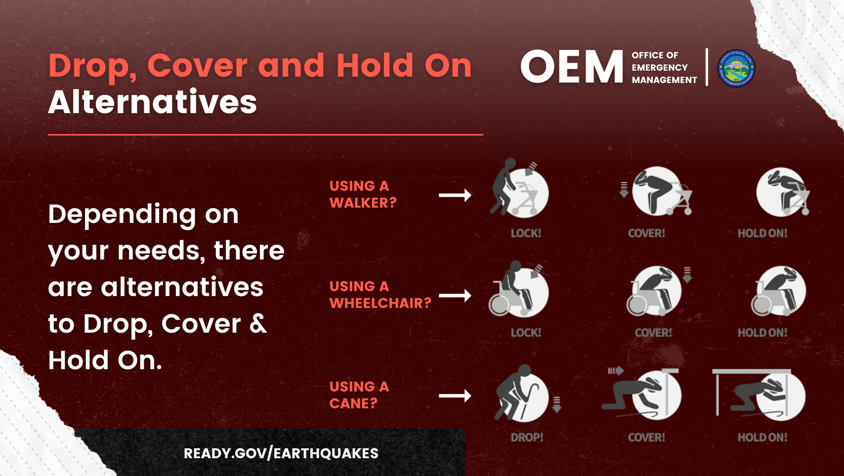 Drop, Cover, and Hold On Alternatives