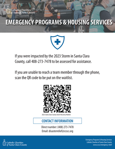 Catholic Charities’ emergency Programs and & Housing Services is offering assistance to community members impacted by the recent 2023 Winter Storms. Please call (409) 273-7478 to be assessed for assistance. If you are unable to reach a team member, please join their waitlist.